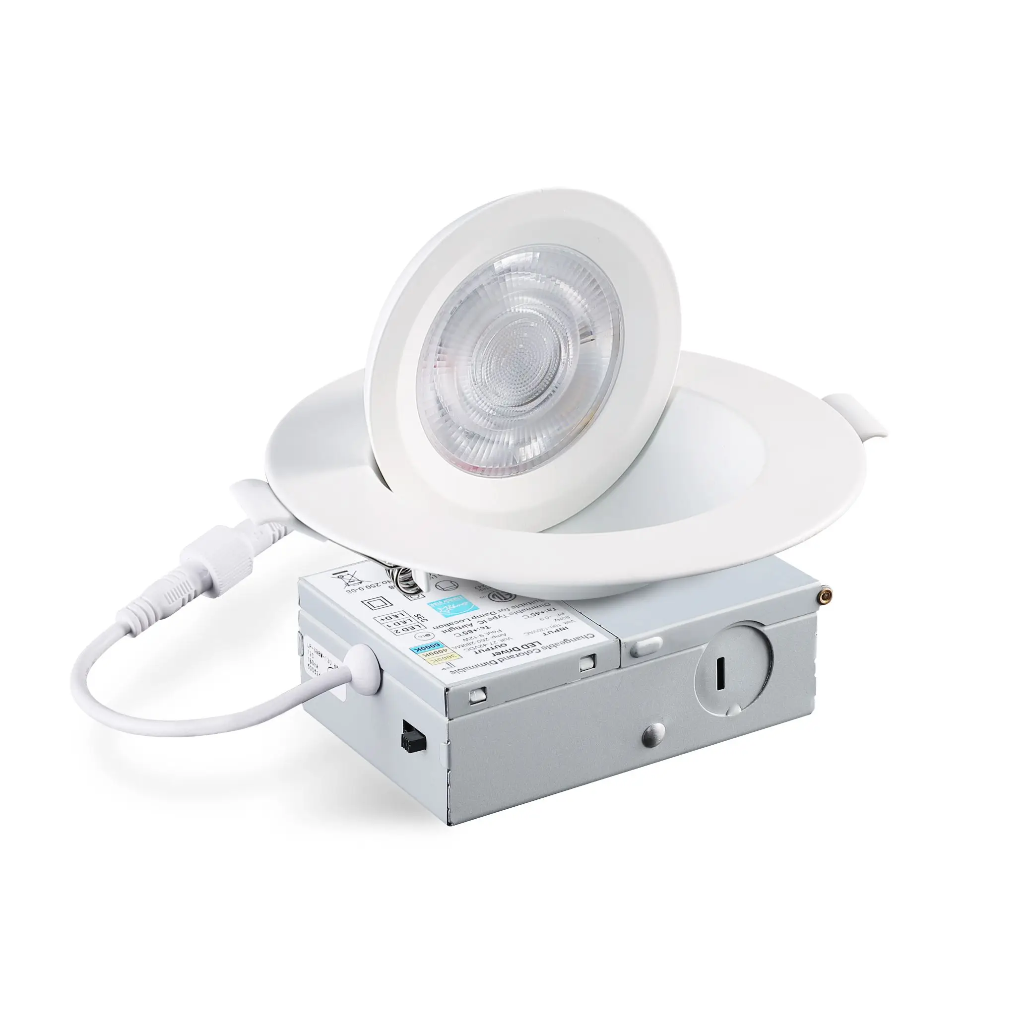 4inch Floating Gimbal Downlight 90 degree Vertical Tilting 360 degree Horizontal Rotetion 5cct Selectable for Canada Market