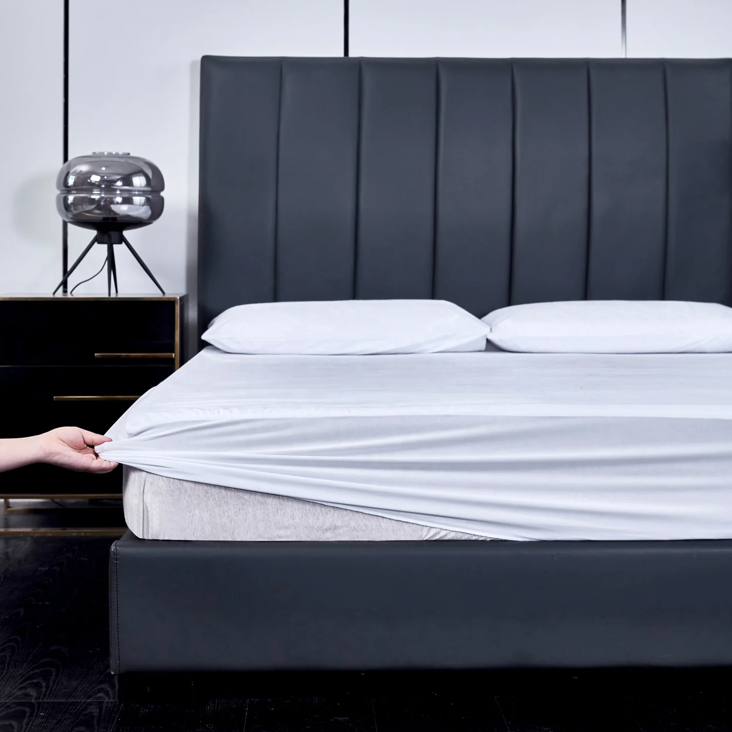 Bamboo fiber Mattress Cover Waterproof Bed Protector Soft Breathable Cotton,Dustproof, breathable and waterproof OEM Customized