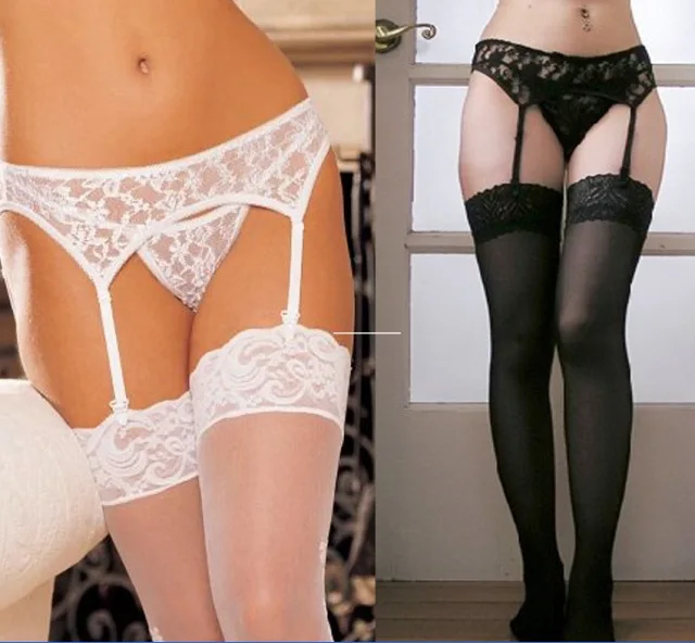 Женские из 3-х предметов кружевная подвязки, Чулки с поясом, комплекты со стрингами, трусики, Дамское белье, нижнее белье