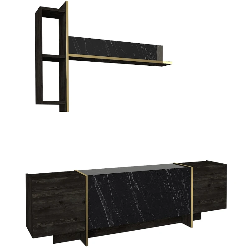 Exclusive Veyron Wholesale Cheap Price Wood Tv Stand Modern Furniture Rebab Marble