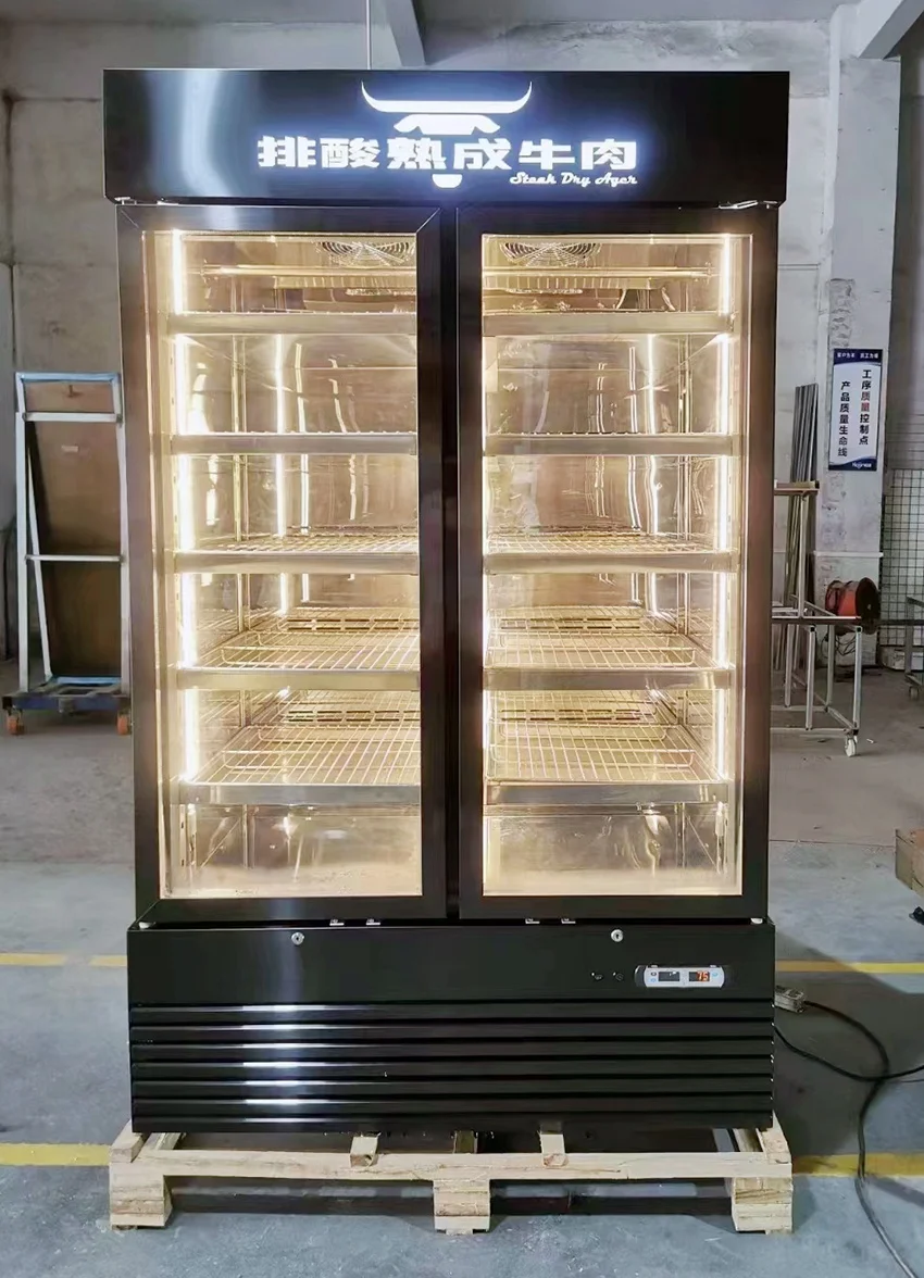 restaurant beef dry aging refrigerator meat display fridge meat dry aged cabinet beef drying ager fridge