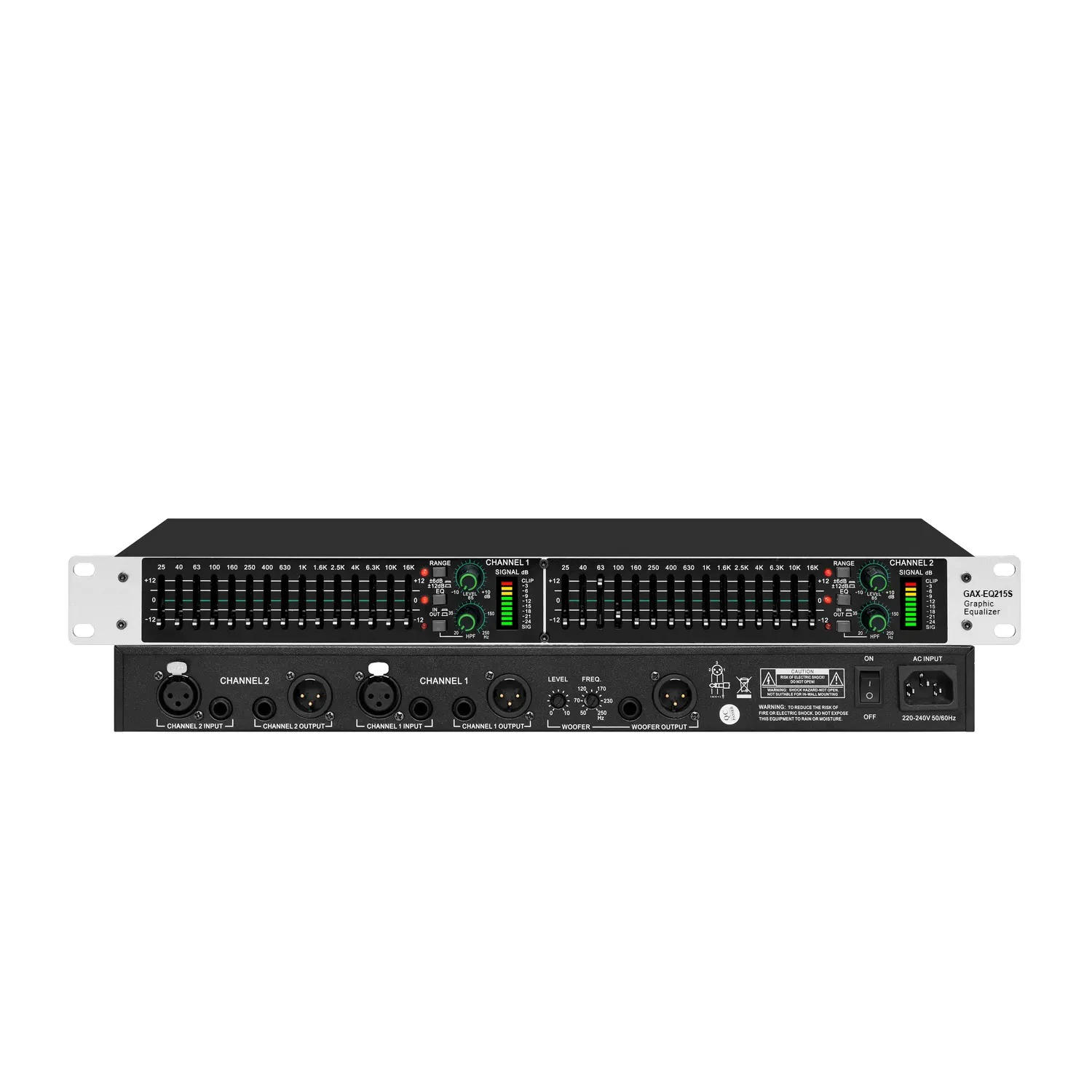 GAX-EQ215S Professional Equalizer Dual 15-segment Graphic Equalizer Equipment Stage Show