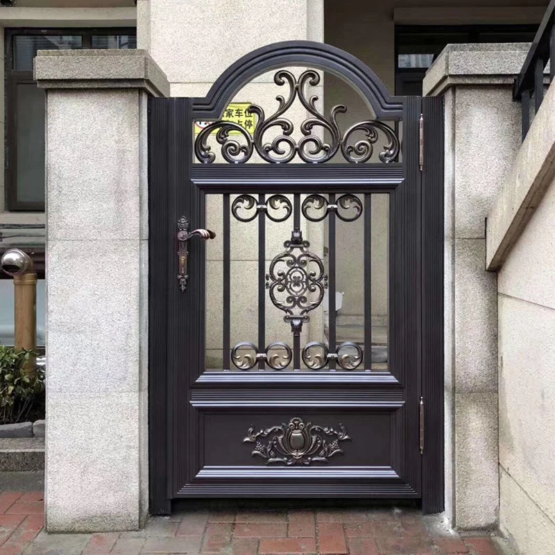 Chinese-Style Aluminum Pedestrian Gate Villa Driveway Home Entry Front Garden Decoration Sliding Hotels Made Stainless Steel