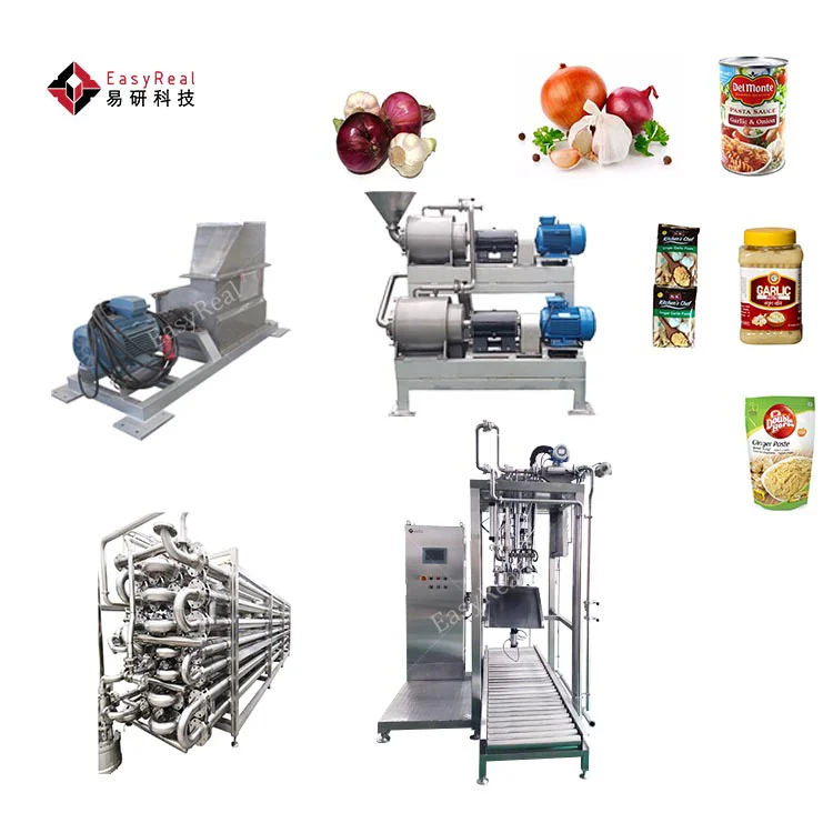 Complete Commercial Fresh Garlic and Ginger Paste Sauce Production Line Processing Machinery Plant