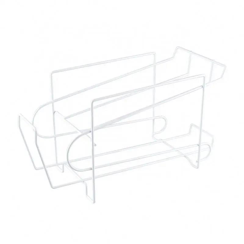 2 tier Metal Stackable Refrigerator Organizer For Drinks Fridge Beverage Cola Beer Storage Holders Can Dispenser Rack