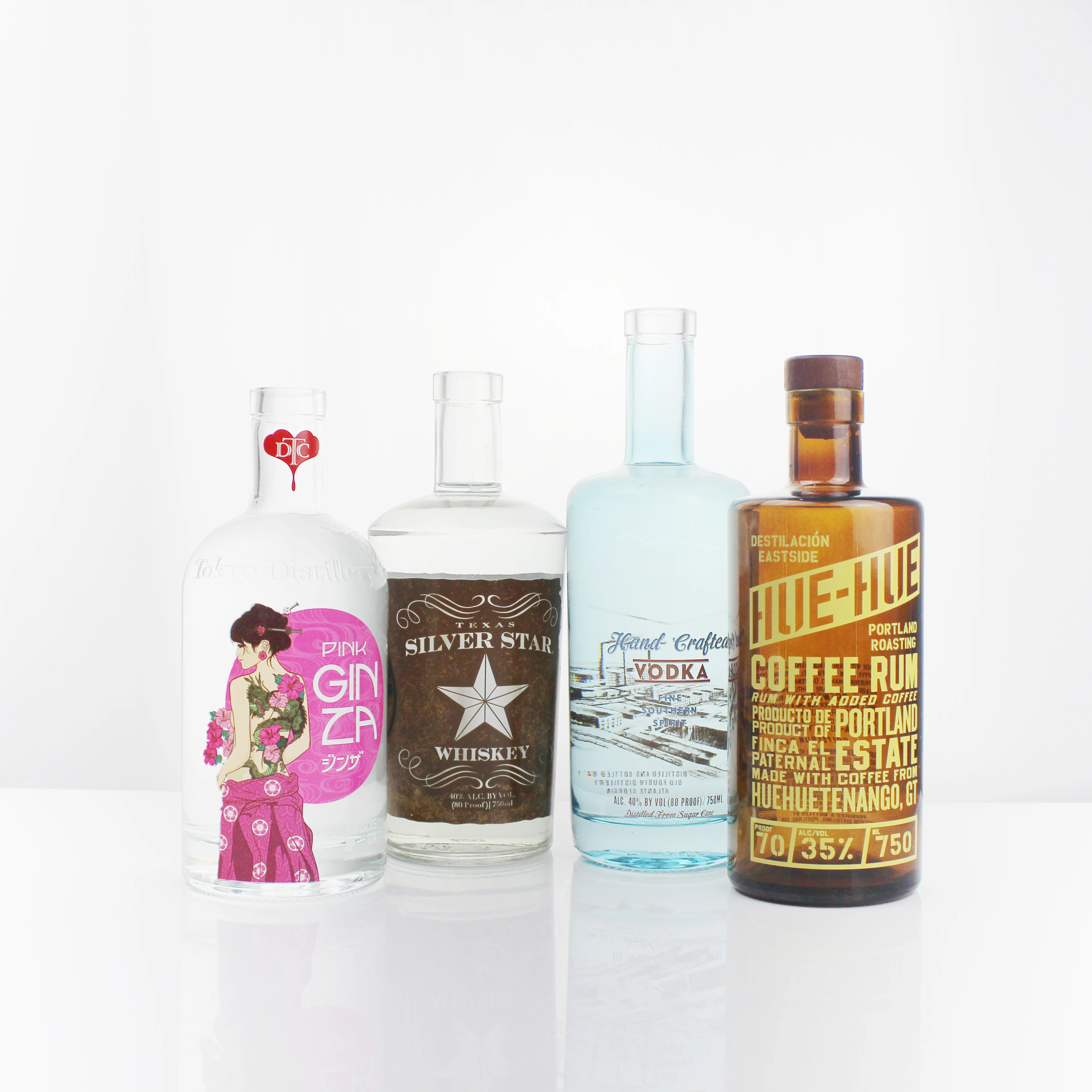 Custom 50ml 100ml 200ml 500ml 750Ml Fancy Liquor Glass Bottle For Whiskey Bourbon Gin Liquor