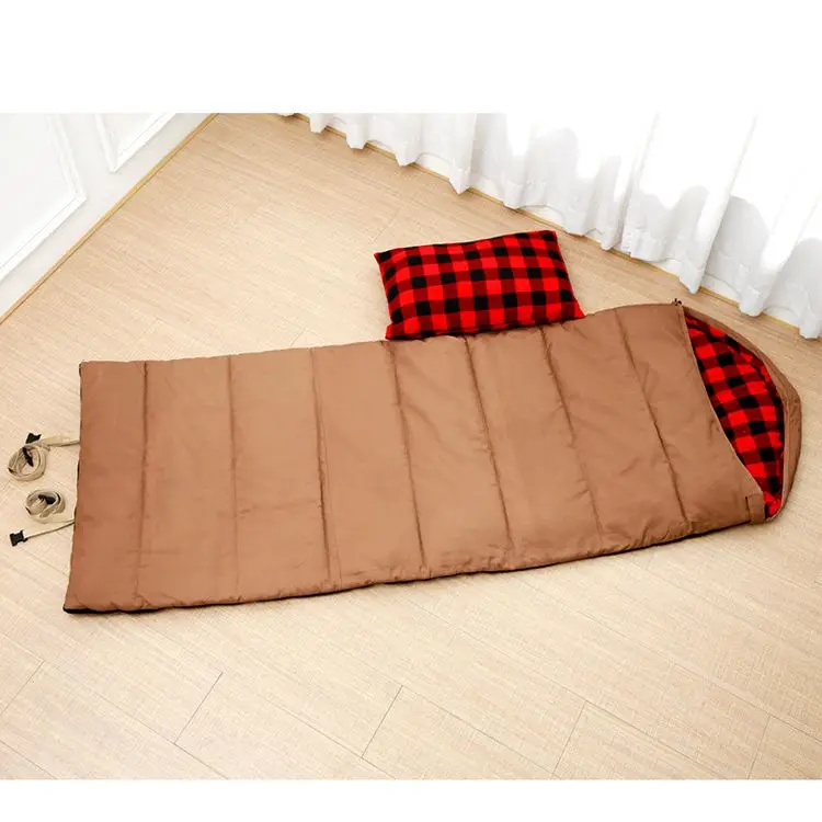 Туристический зимний спальный мешок с подушкой для взрослых