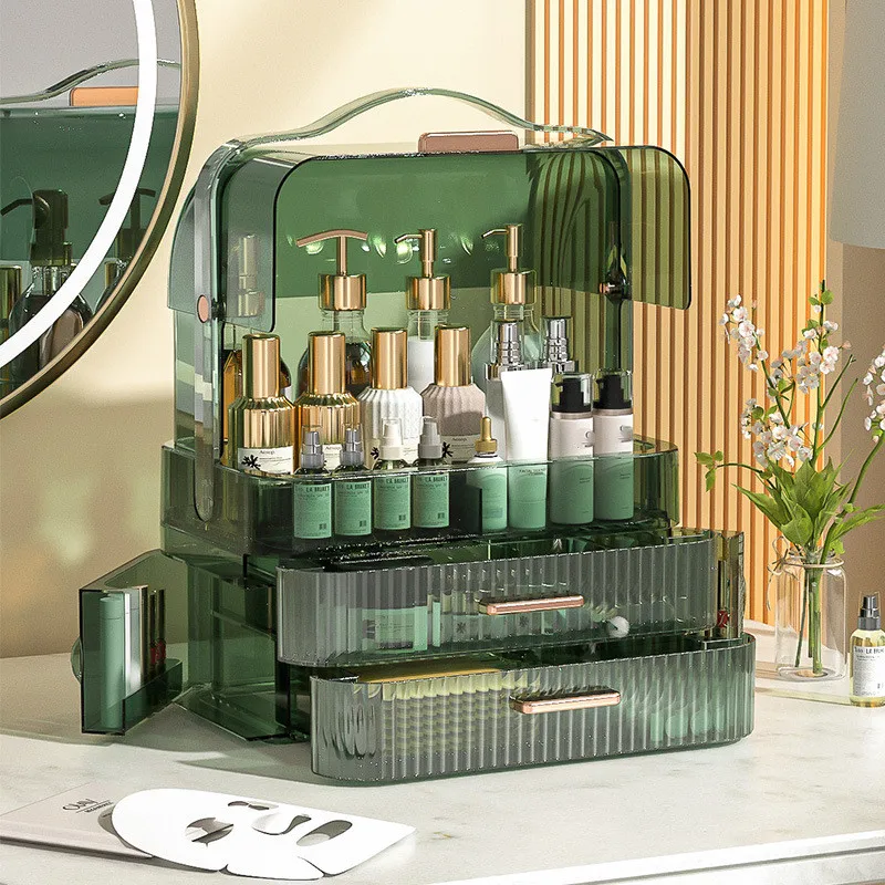 OWNSWING Large Capacity Makeup Organizer Cosmetic Storage Box With Drawer Makeup Storage Container For Vanity