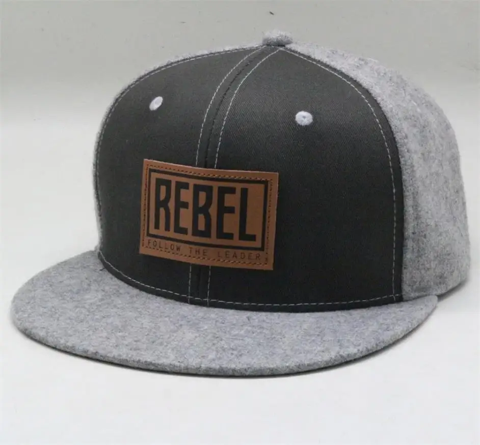 Two tone woolen luxury men women adjustable fitted most head snapback usa new york custom hip hop snap back caps hats