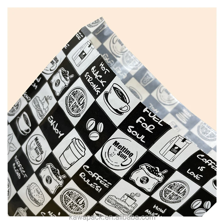 Custom Small Flat V Shape Bottom Oil Proof Wax Coated Glassine Paper Bag For Food Sandwich Snack Packing Chips Bakery Cookies