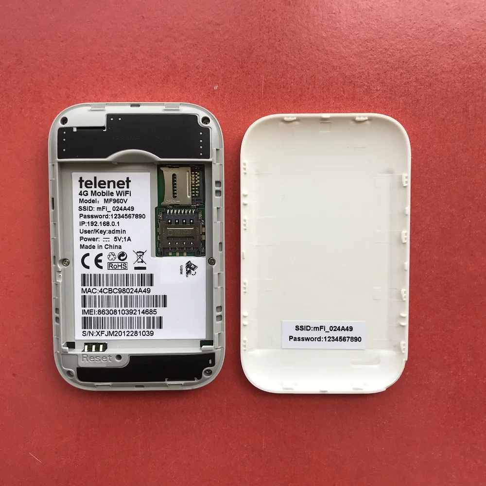 Мобильная точка доступа Telenet MF960V 4G WiFi 150 Мбит/с карманная Lte Wi-Fi роутер с поддержкой B3/B5/B7/B20