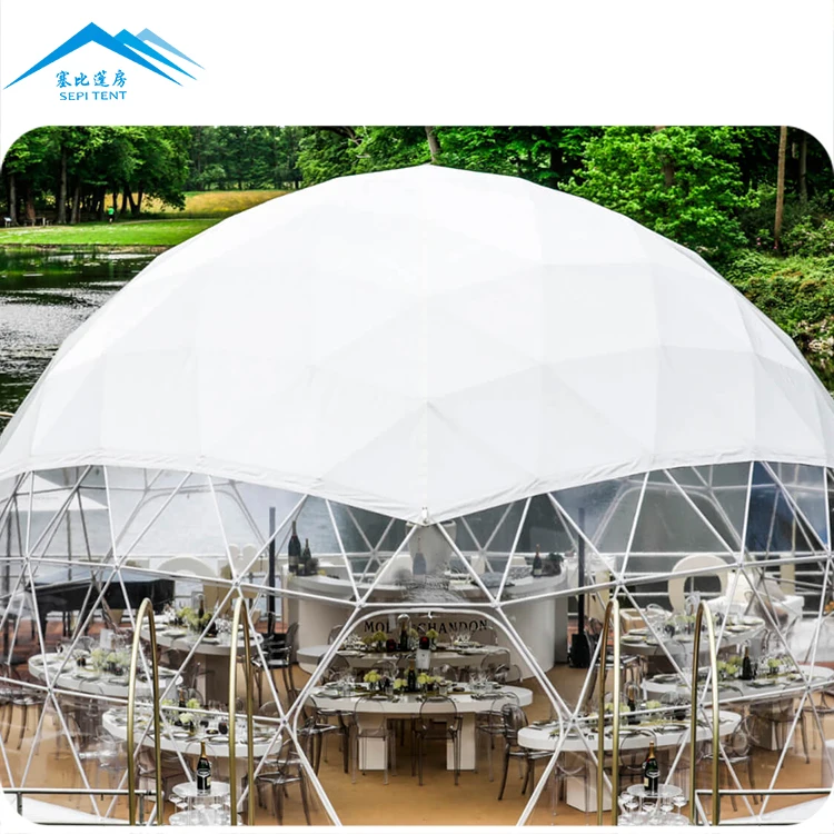 25 м большая геодезическая купольная палатка для концертов, вечеринок, ресторанов