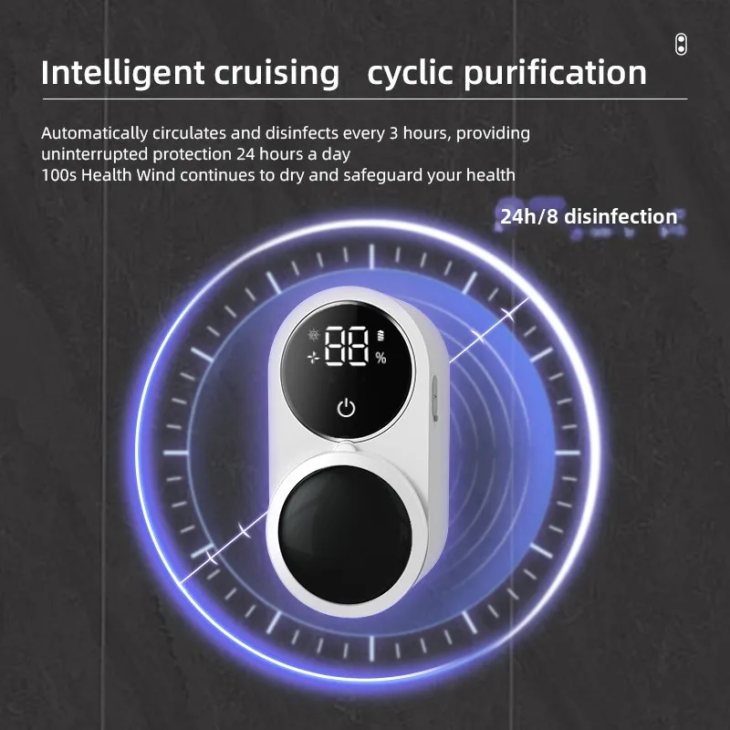 Wall-Mounted No-Drill Electric Toothbrush Sterilizer Customizable Double Toothbrush UV UVC Disinfection Box Air-Drying Feature