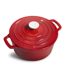 Bright Houseware Best Cookware Red 20/24cm Round Casserole Cast Iron Dutch Oven Pot Cookware Enamel Cast Iron Cooking Pot