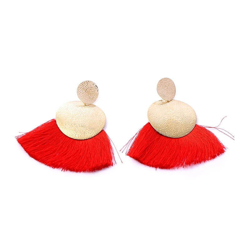 
Fashion Wedding Party Earrings Custom Gold Plated Tassel Statement Earrings Jewelry 