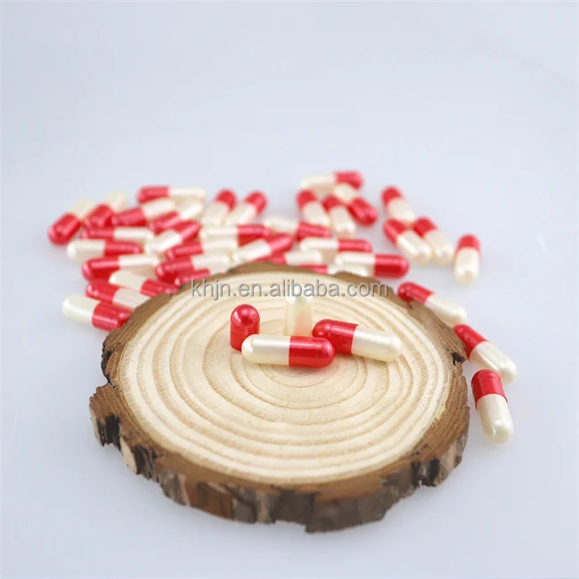 Factory Price Pharmaceutical Gelatine Separated Green Pill Empty Capsules Size 3 red blue pearl