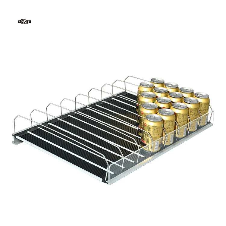 Supermarket Rack Feed Plastic Roller Refrigerator Cooler Freezer Gravity Roller Shelf For Display Shelves