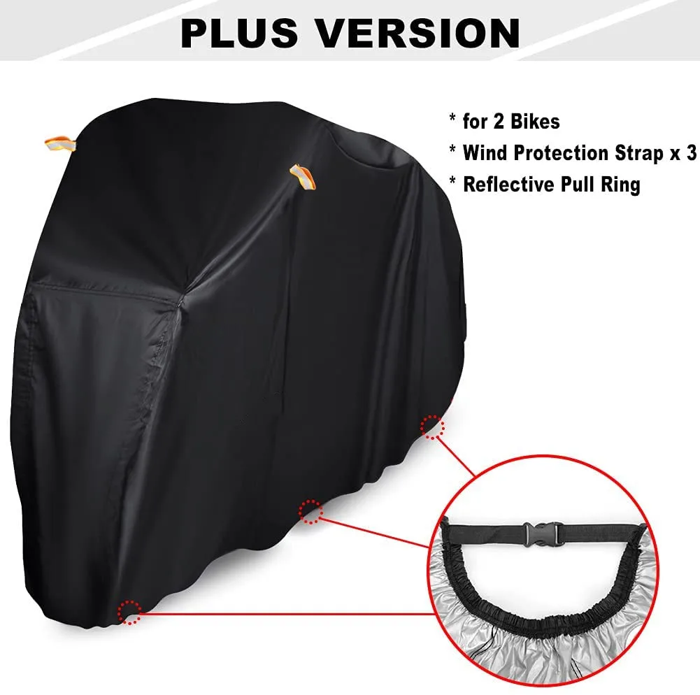Woqi 190T  fabric  Bicycle Storage Bike Cover Waterproof   outdoor heavy duty bike cover L XL XXL size Anti-theft Feature