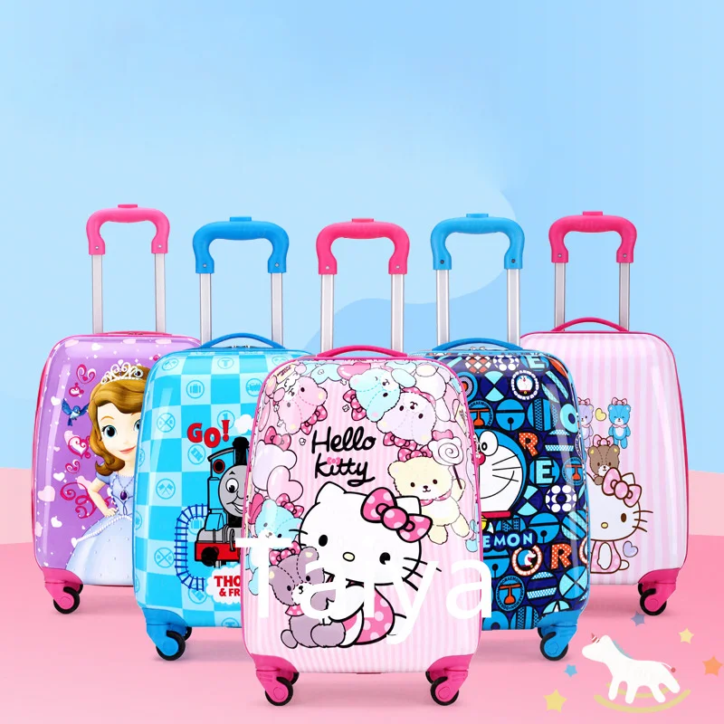 Custom Cartoon anime super man Suitcase Children Rolling Luggage Bag kids boy Trolley Cases