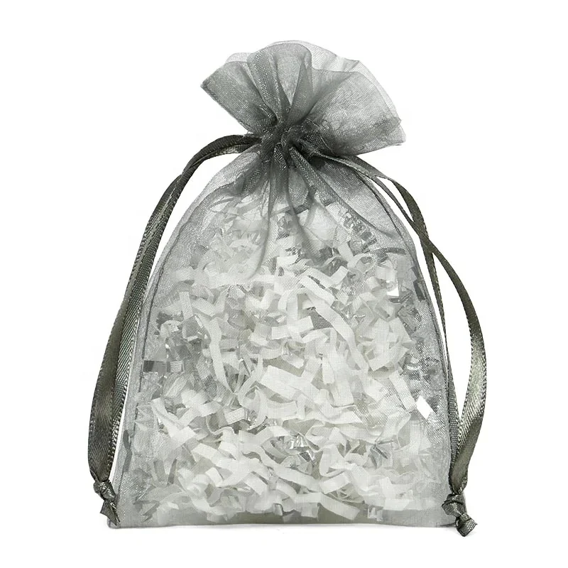 Premium Quality Pewter Organza Watch Packaging Bags with 10 Sizes in Stock