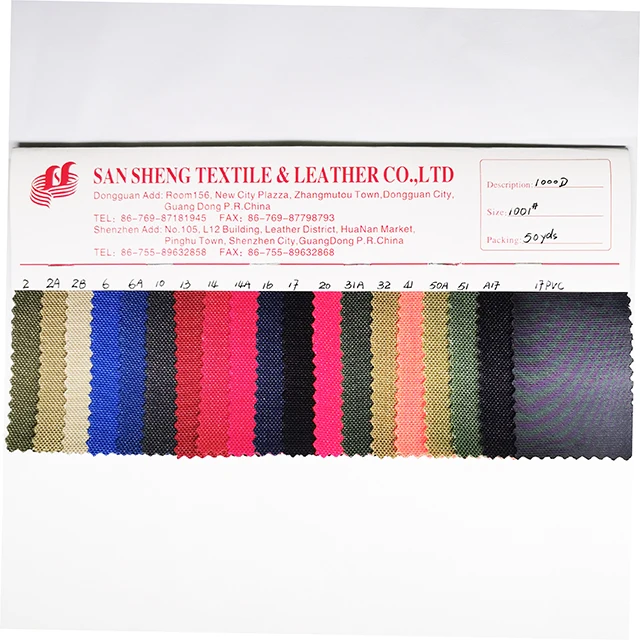 Spot supply of 1000D100% nylon PU coated waterproof outdoor fabric