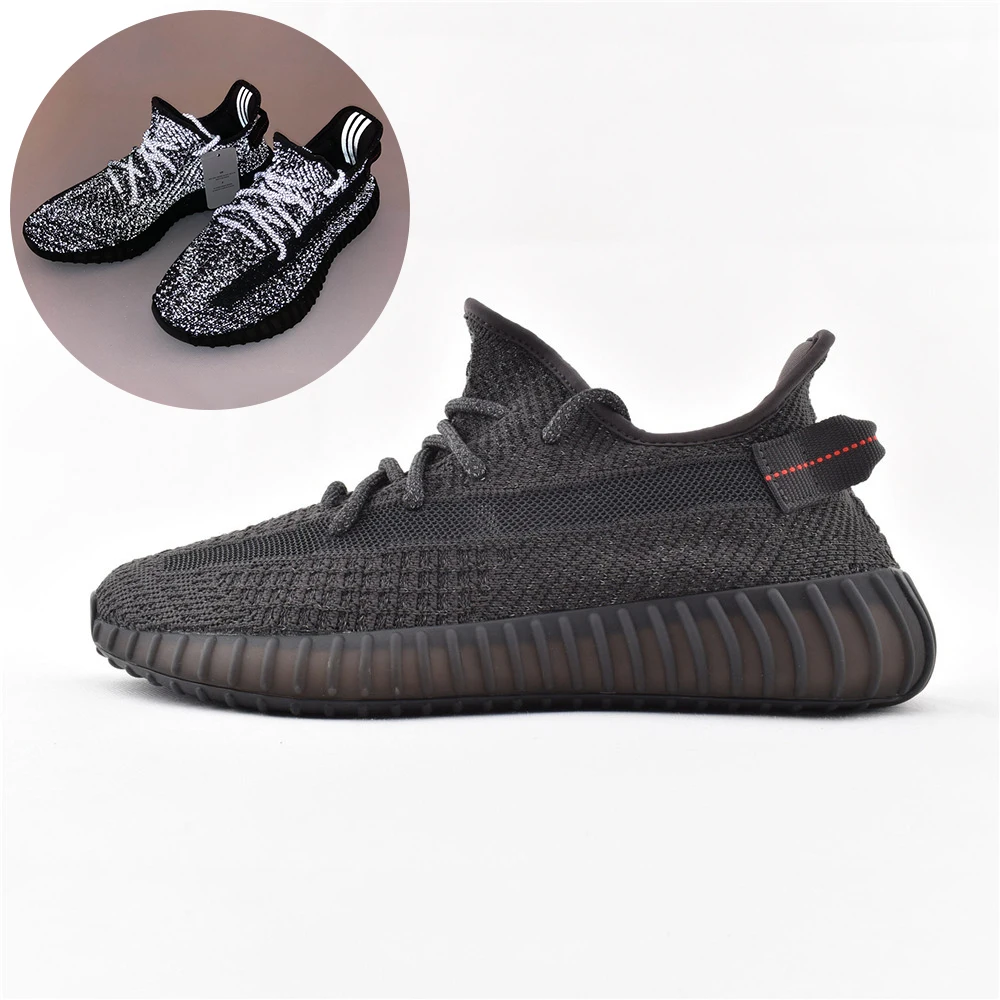 Сечением для кроссовок Yeezy Зебра yecheil кроссовки 350 V2 Спортивная обувь Кроссовки пустыни шалфея туфли в качестве подарка девушек логотипа коробки размер US 3 5-12 5