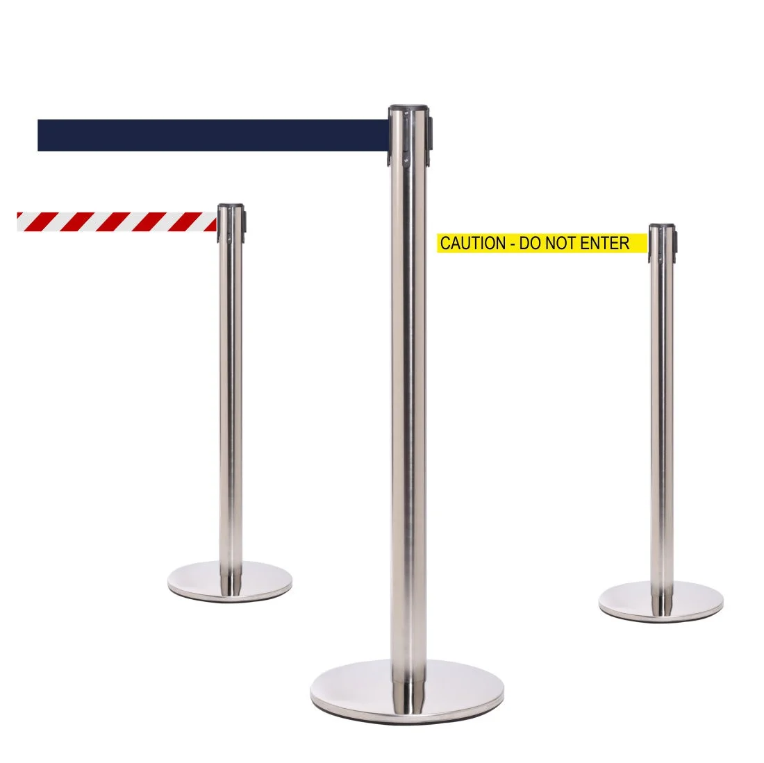 stainless steel Crowd control line belt barrier for airport checking