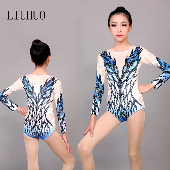 Hot sale Competition gymnastic clothing long sleeve training wholesale price gymnastics leotard