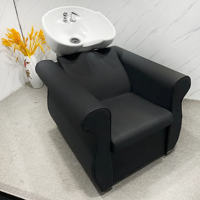 Modern shampoo bed sitting flush bed barber shop special ceramic spa bed factory direct sales new