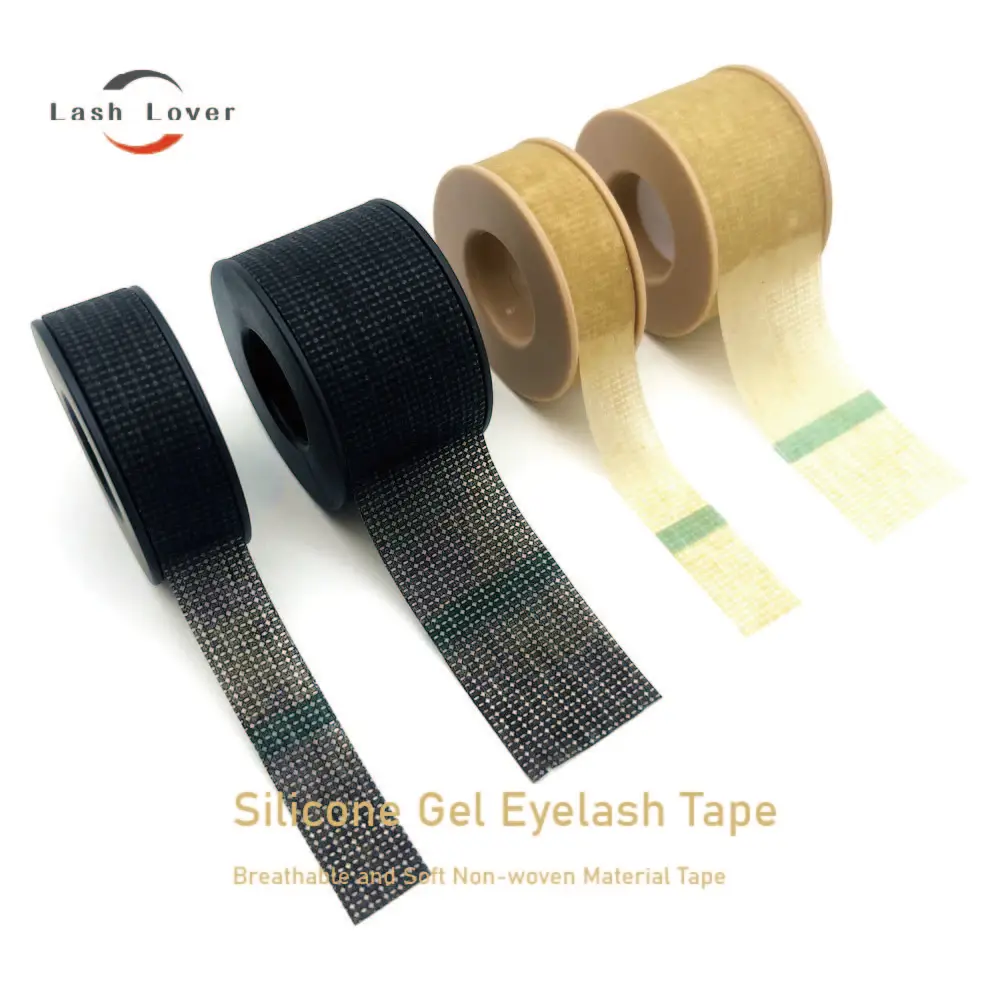 White pink blue black brown beige non woven surgical silicone gel medical eyelash extension tape for lashes sensitive skin