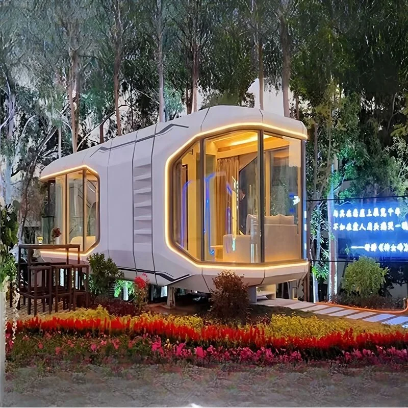 Factory Direct Supply Luxury Modular Modern Prefab Prefabricated House Tiny Home Office Space Apple Capsule Room Cabin For Sale