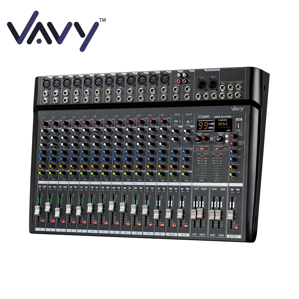 Профессиональный 16-канальный аудио цифровой микшер