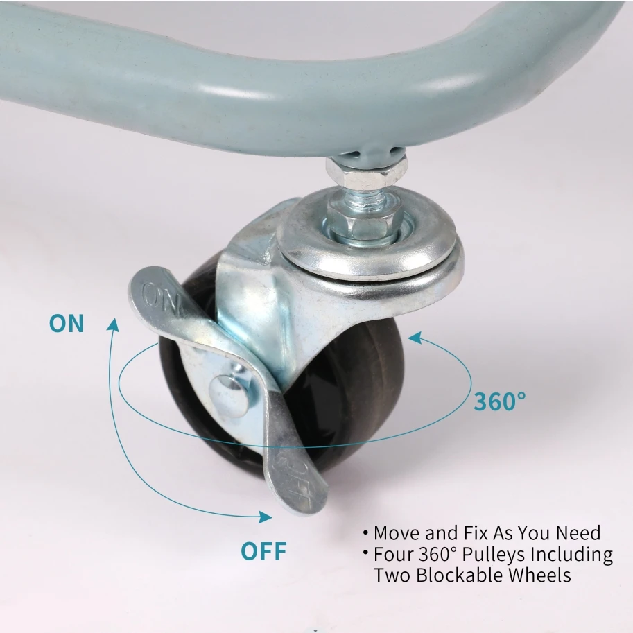 Bathroom Metal Folding Utility Cart, Foldable Rolling Kitchen Storage 3 Tier Trolley