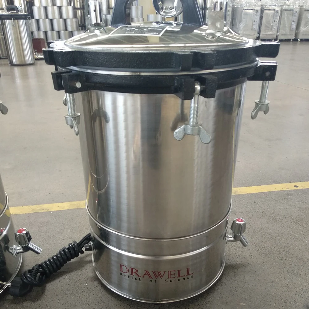 18L 24L 30L Drawell Electric Heating Autoclave Machine Portable Sterilizer Autoclave