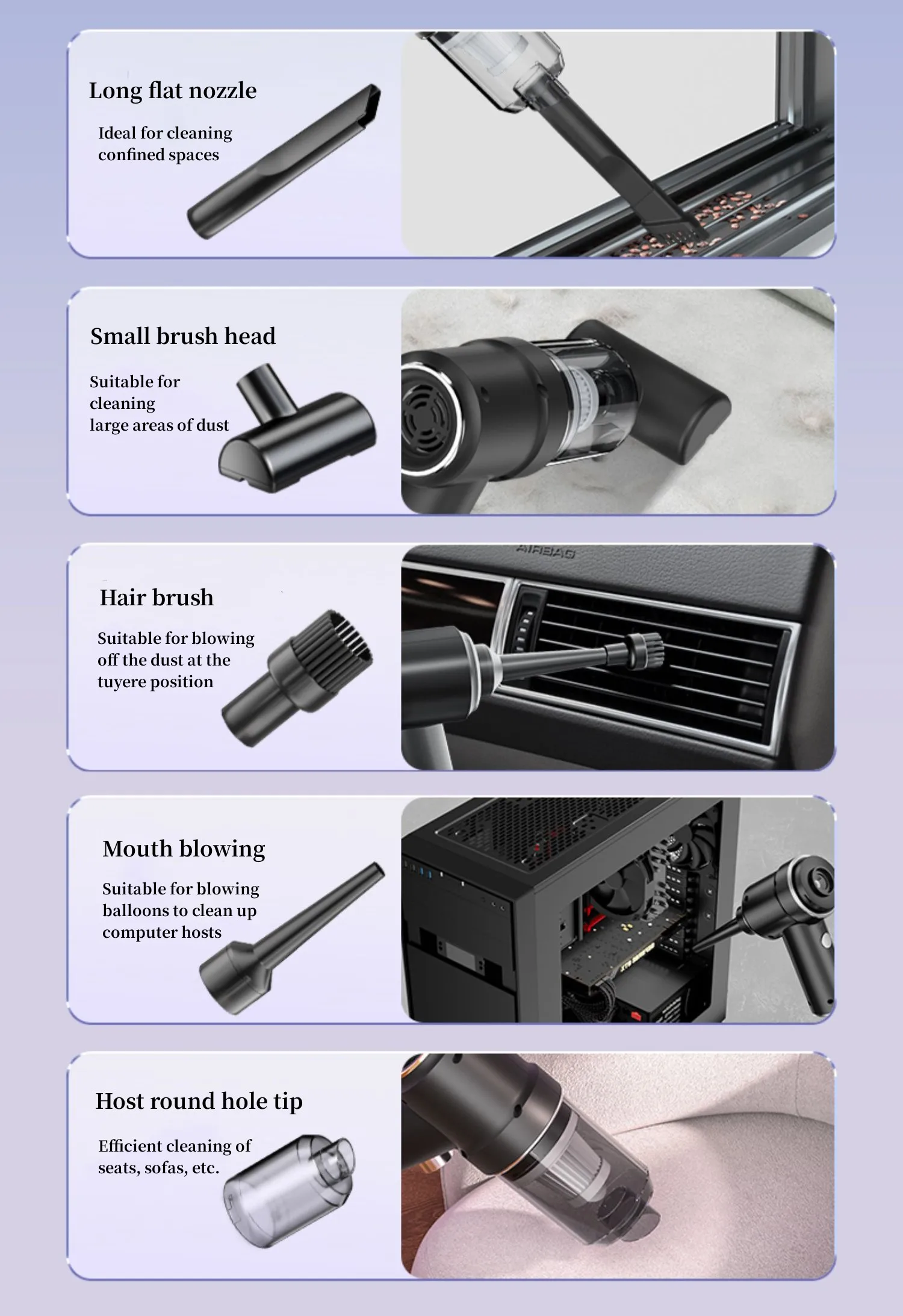 Suction And Blowing Car Vacuum Cleaner 4500 Pa Wireless Portable 2 In 1 Home Handheld Vacuum Cleaner