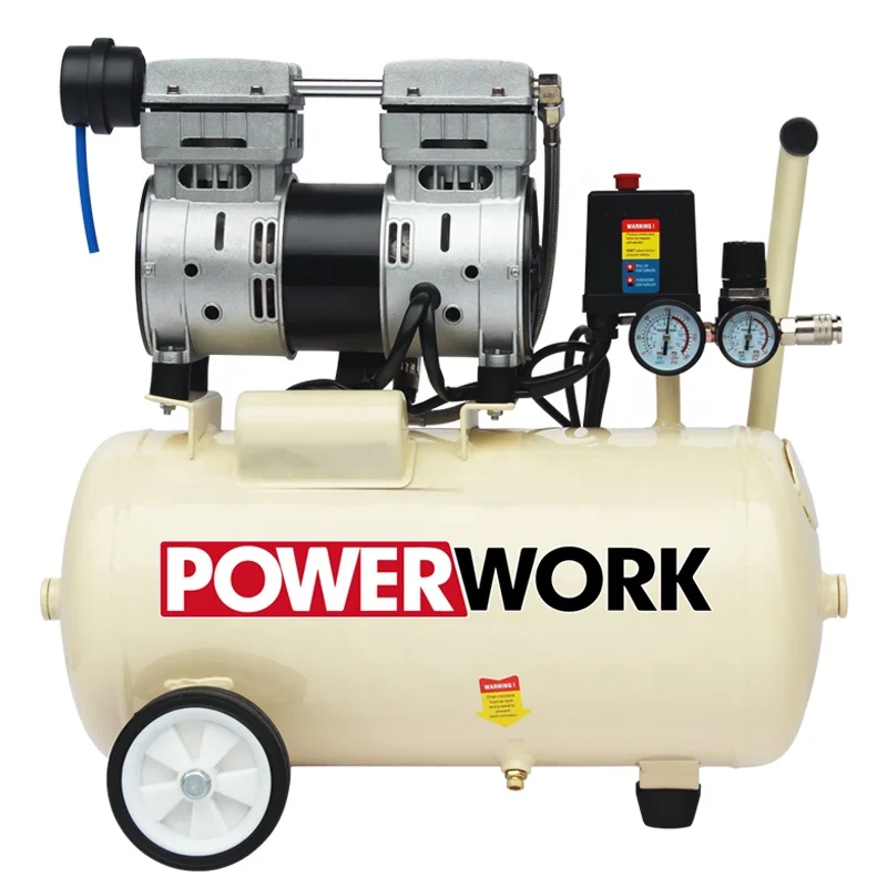 high quality Oil-free silent air compressor  8bar  Direct-Air compressor  with wheels 50L