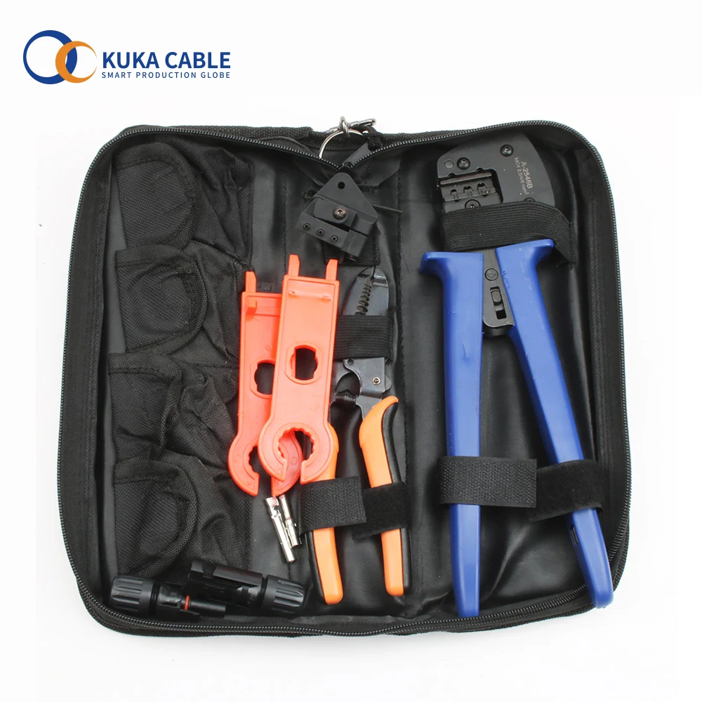 solar connector crimping tool bag terminal crimper wrench wire stripper pliers crimp