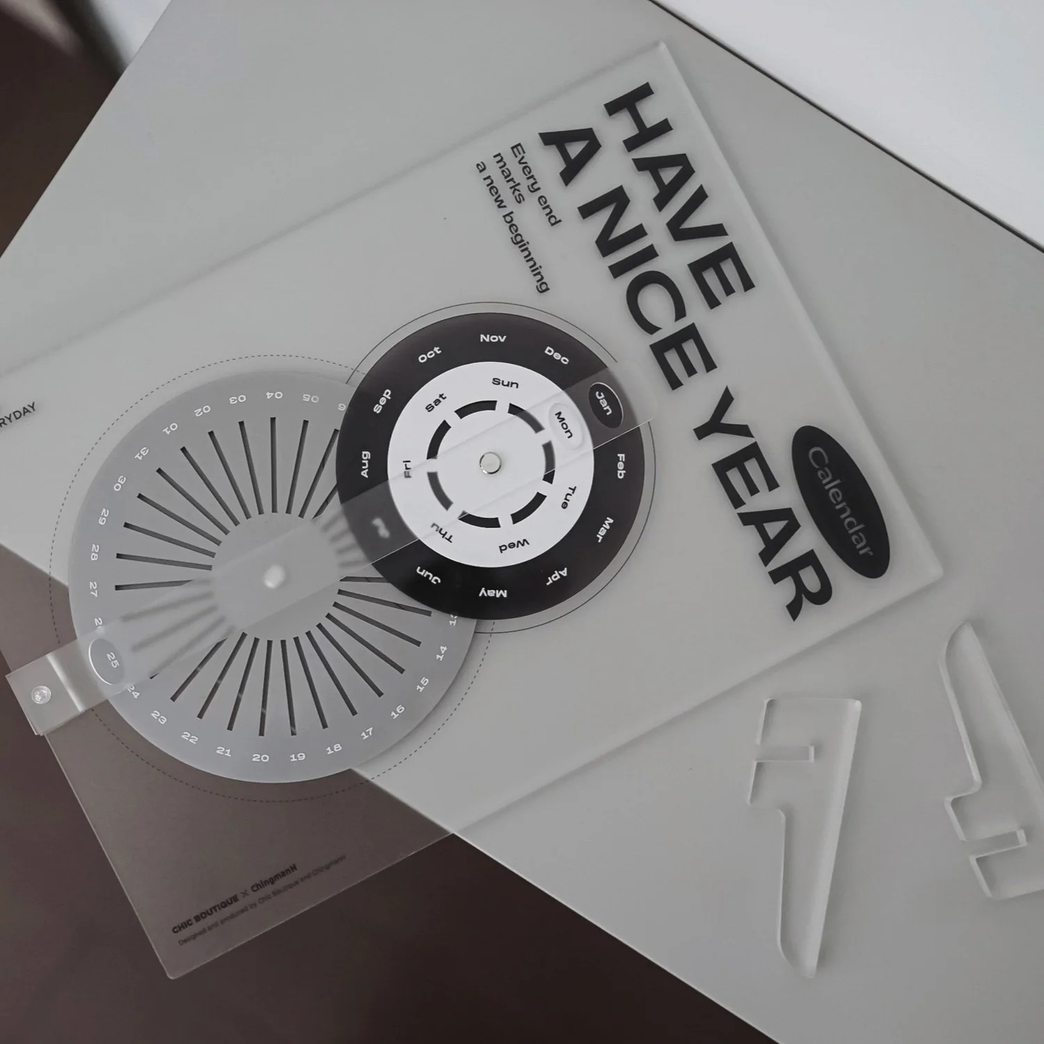 Индивидуальный настольный календарь, календарь, подарок, простое украшение, прозрачный акриловый дисплей