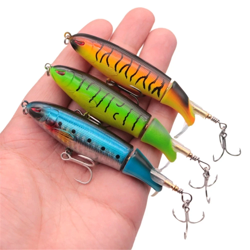 Fishing Lure Whopper Popper Swimbait 10cm 13g Topwater Artificial Bait Rotating Tail Fishing Tackle Hooks Simulation