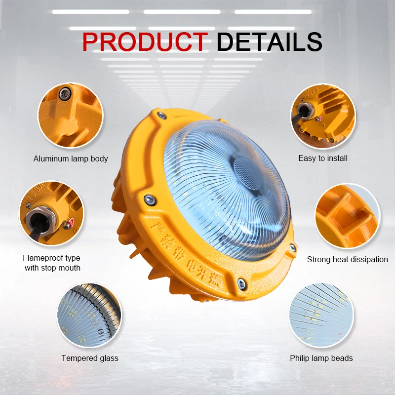 Industrial Two Heads Explosion Proof Emergency Lighting With Impact Resistance