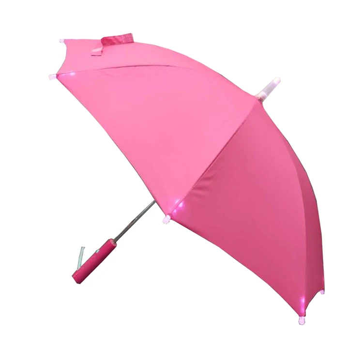 Creative gift Christmas 19'Auto open kids safety flashlight market little girls umbrella children umbrella with LED light