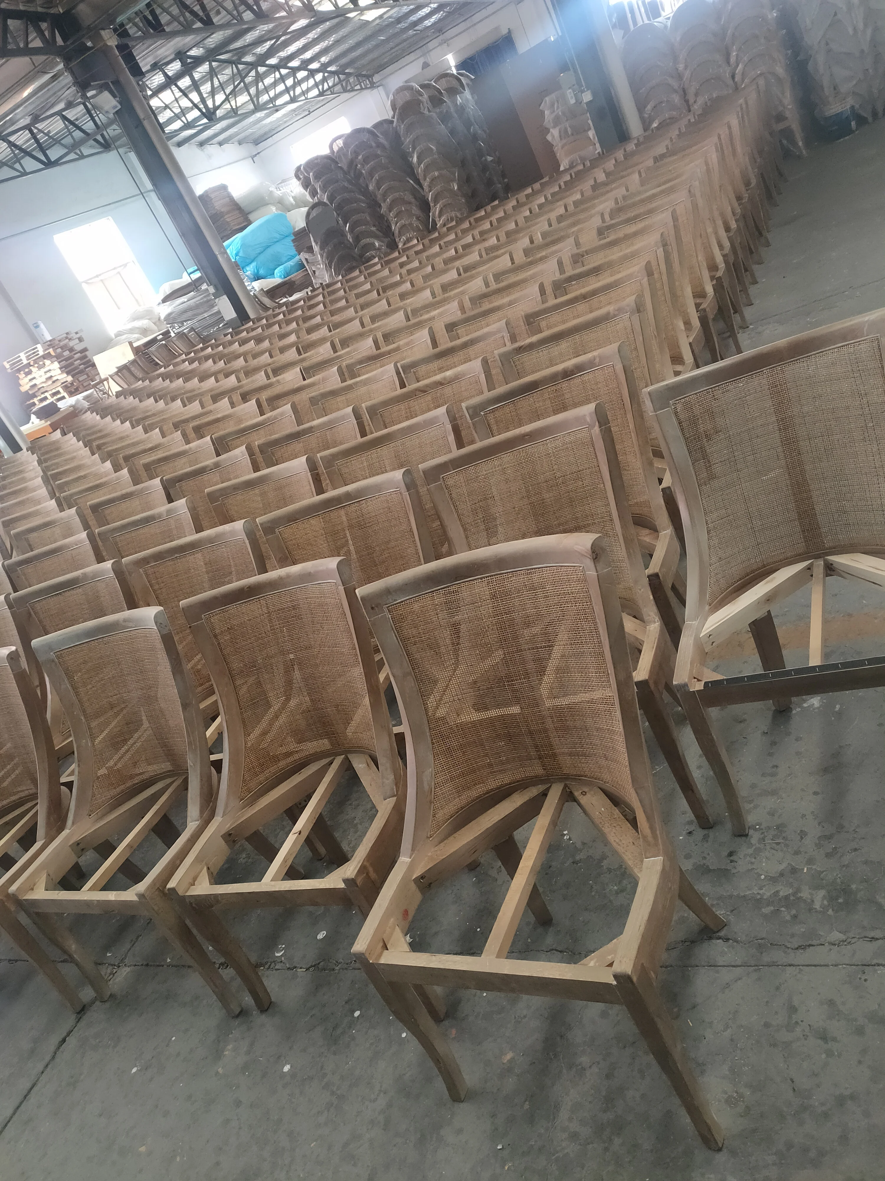French Provincial Vintage Furniture Antique Banquet Rattan Cane Back Event Wedding Chair