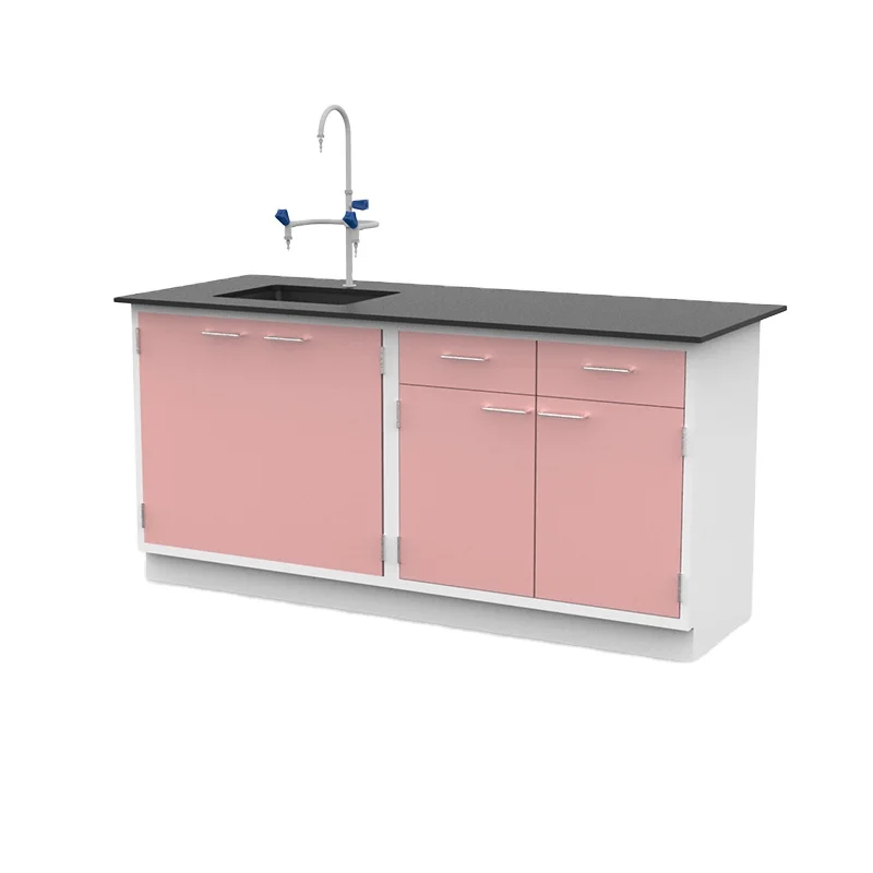 High Quality School Chemical Steel Laboratory Furniture Island Wall bench with Sink