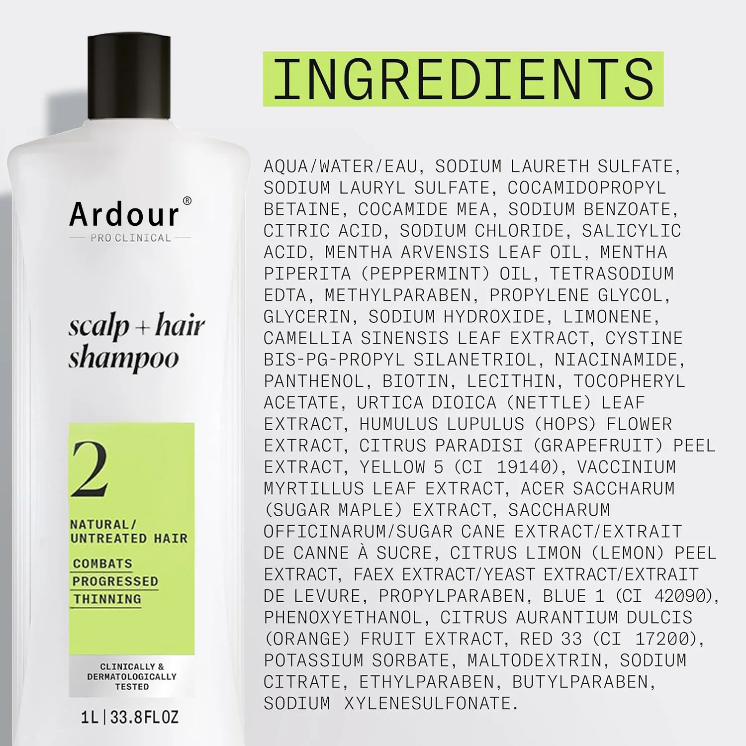 Hair Thickening Shampoo For Natural Hair with Progressed Thinning