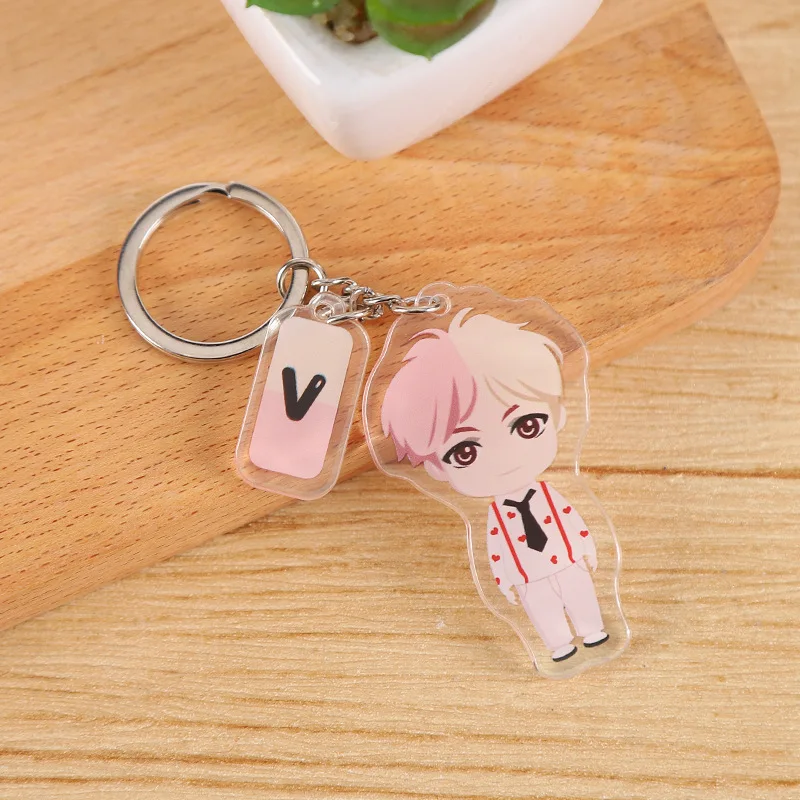 Cheap wholesale Promotional Keychain Double Side Printed Acrylic Keychain Kpop Stars Keychain