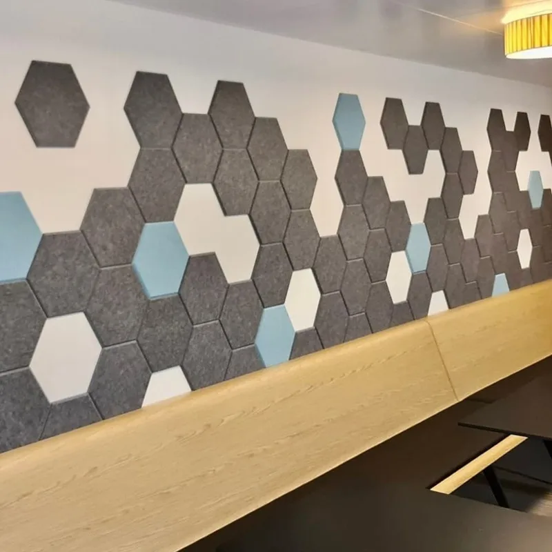 Cinema Wall Panel Soundproof Hexagon Pet Acoustic Panel