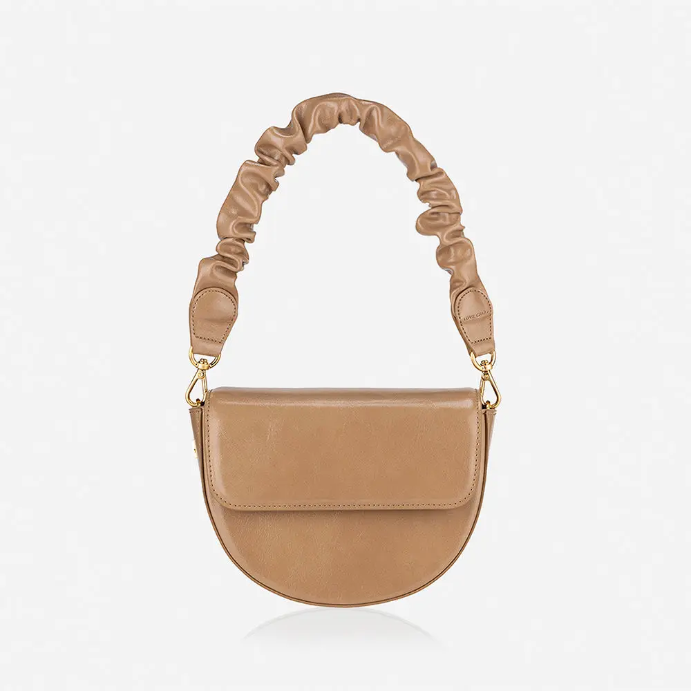 LC VENTURES 1 LOVE CHARM ELLEN BAG made of vegan leather half-moon shaped lady bag styled in a single bag