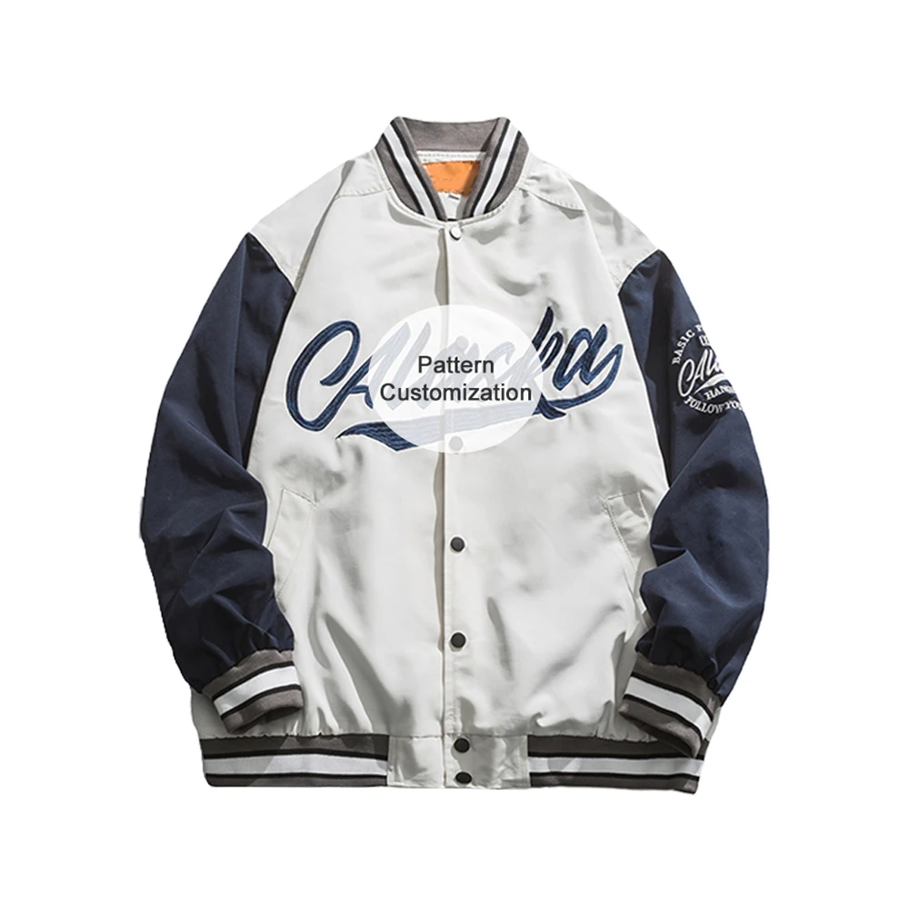 
 Кожаная бейсбольная куртка с узором под заказ, куртки-бомберы на заказ  