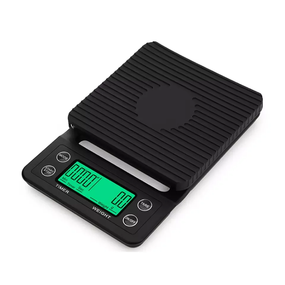 3kg/0.1g Drip Coffee Scale Timer Portable Electronic Digital Kitchen Scale LCD Electronic Scales