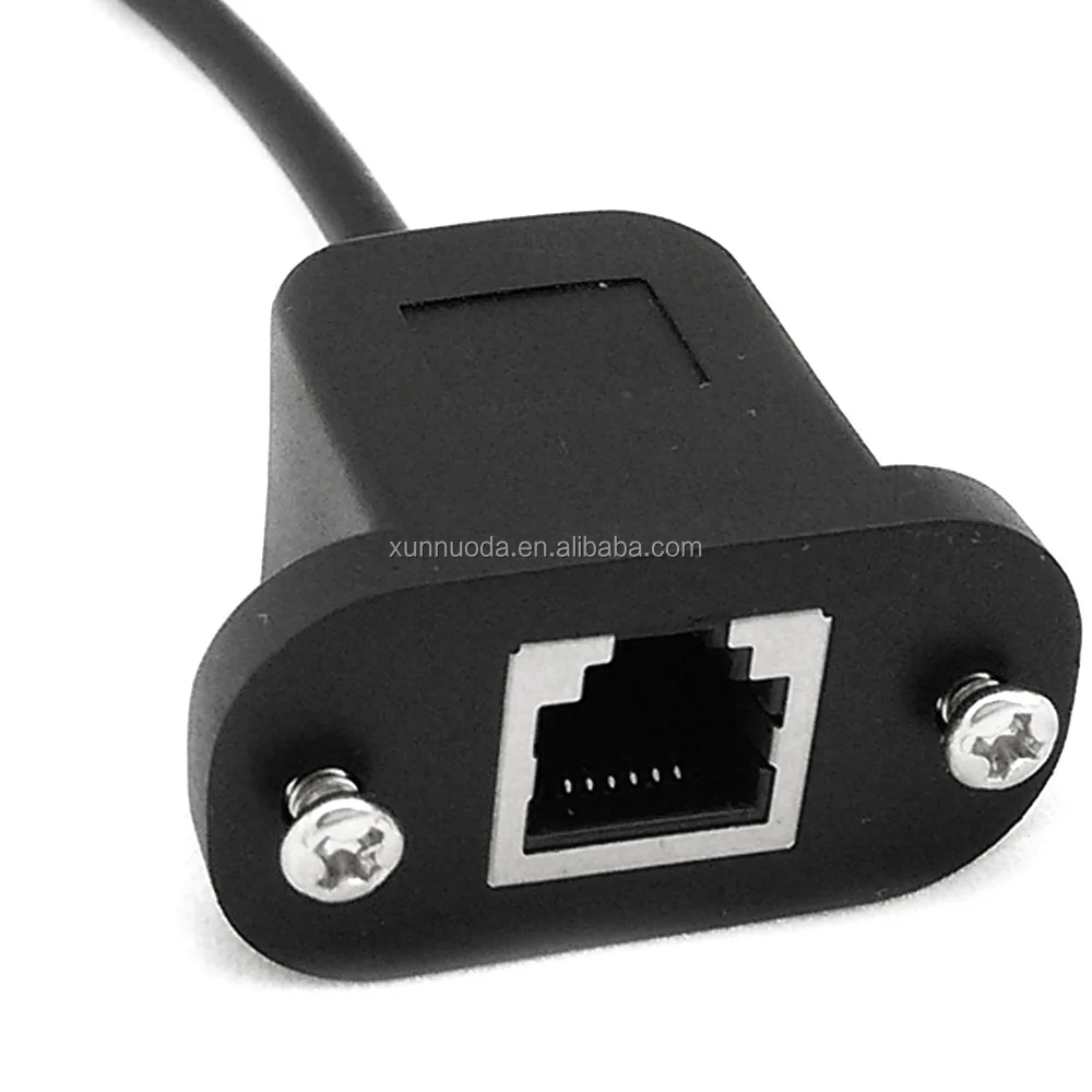 panel mount telephone rj12 rj11 female socket receptacle connector cable